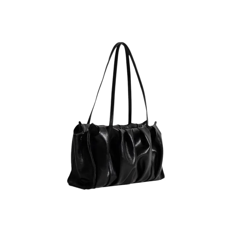 ALICE MARTHA Pure Vegan Leather Handbag Shoulder Bag Regular Women's Black-1