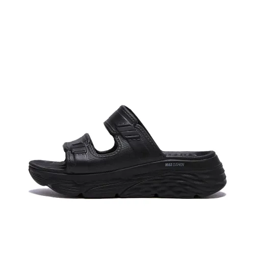 Skechers Max Cushioning Slip Resistant Abrasion Resistant Slide Slippers Women
s Black