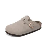 White Gray (Fleece-Lined) Gray Fur