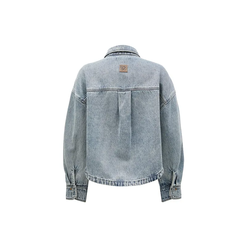ONLY Denim Jacket Women's Washed Denim Blue-1