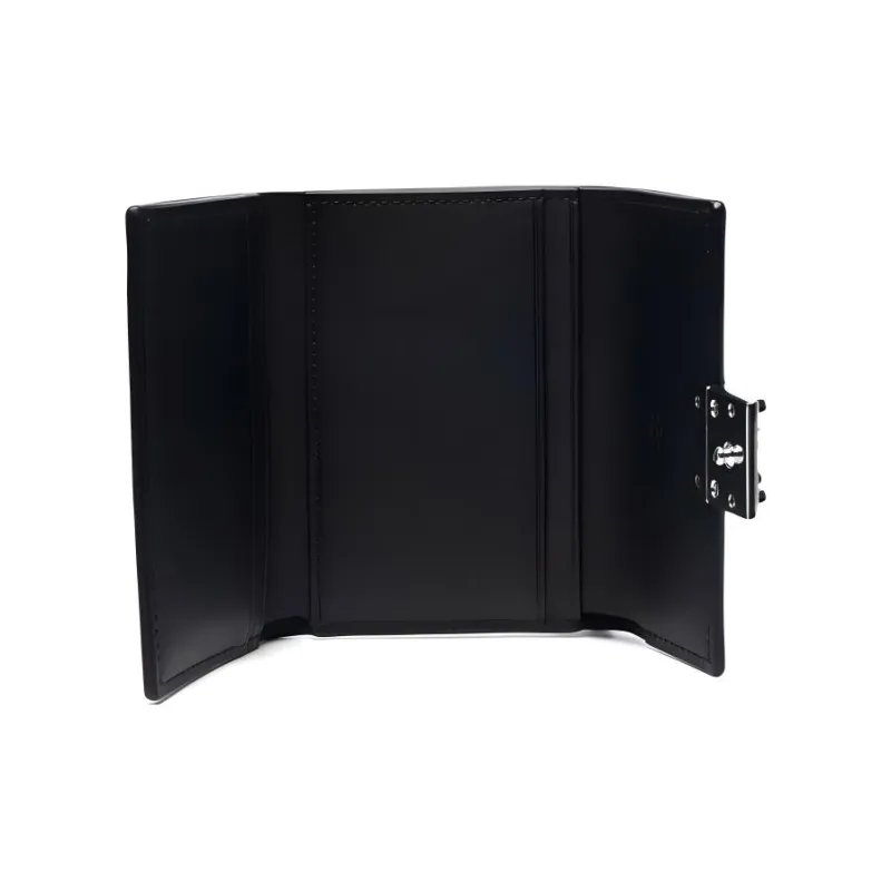 MCM Patricia Visetos Cow Leather Wallet Mini Women's Black-2