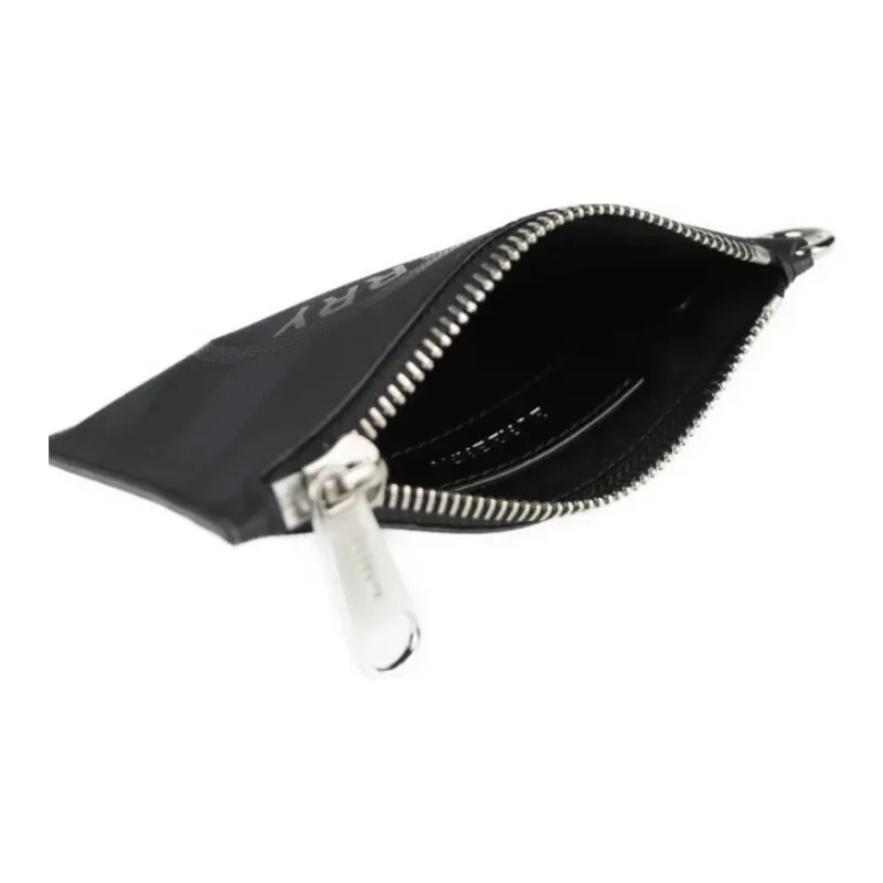 Burberry PVC Card Holder Coin Purse Men's Black-5