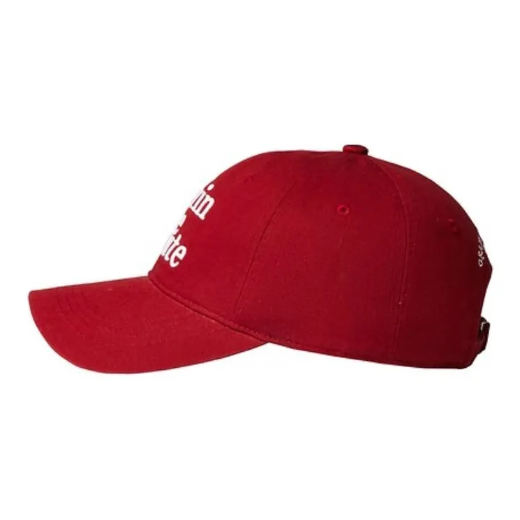 GRAIN DE BEAUTE Cotton Fabric Baseball Caps Unisex Red-2
