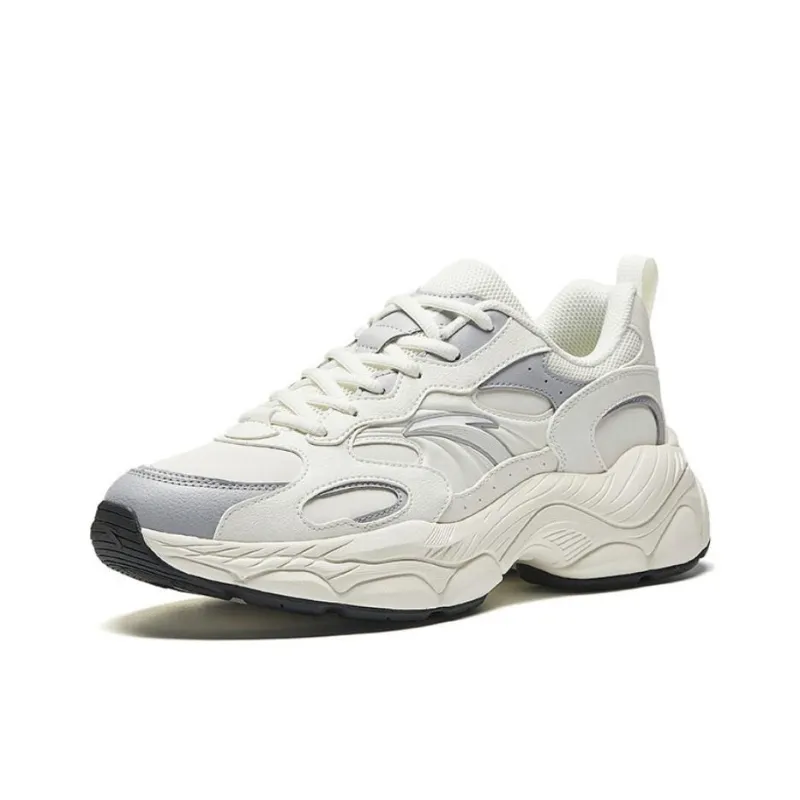 Anta Little Millennium Anti Slip Wear Resistant Low Top Casual Shoes Men's White Gray-1