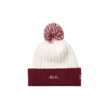New Era Polyester Beanies Unisex White