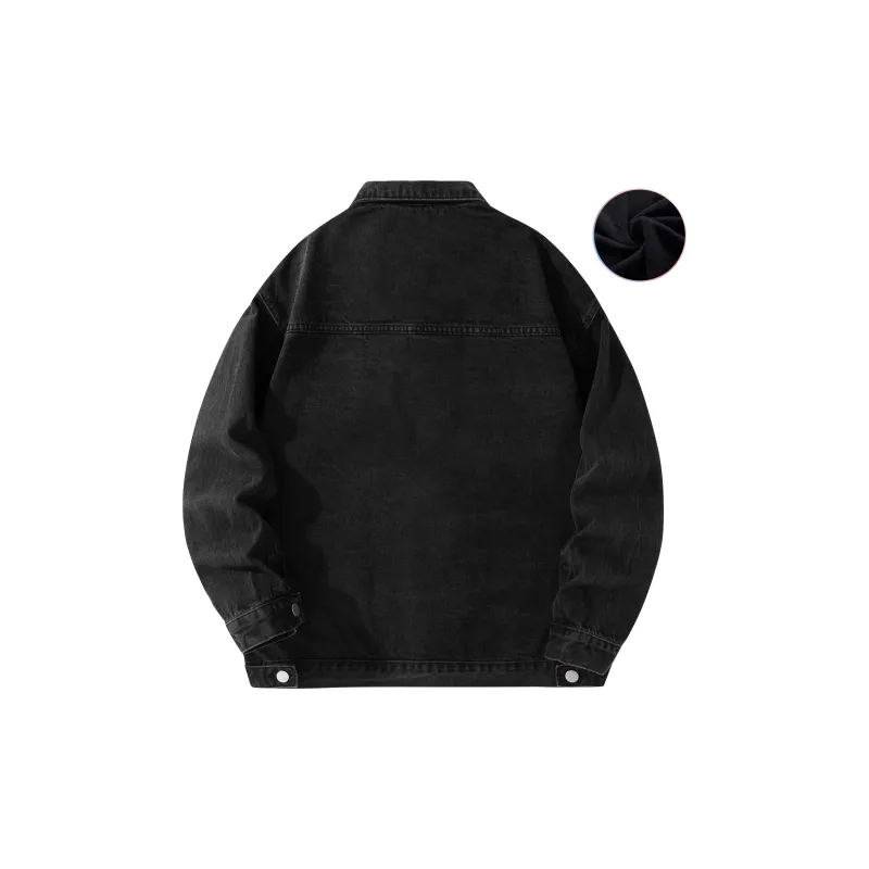 MIIRACER Denim Jackets Unisex Black-26