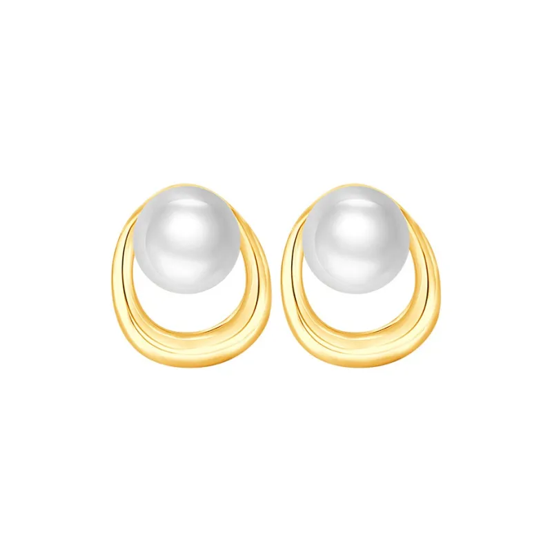 Qing Yi Freshwater Pearl Stud Earrings Unisex-6