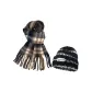 2 Pack (Striped Hat+Coffee Scarf)