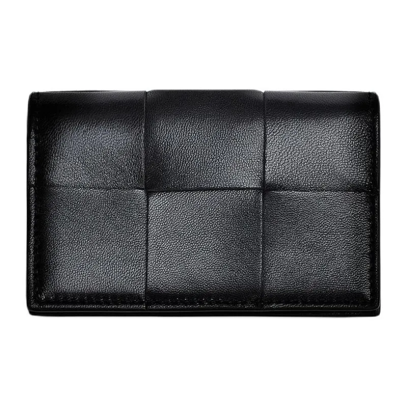 Bottega Veneta Business Card Case Intreccio Black-0