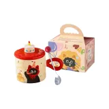 3 60ml[Wishing Tree-Red]Flower Cat+Small Spoon