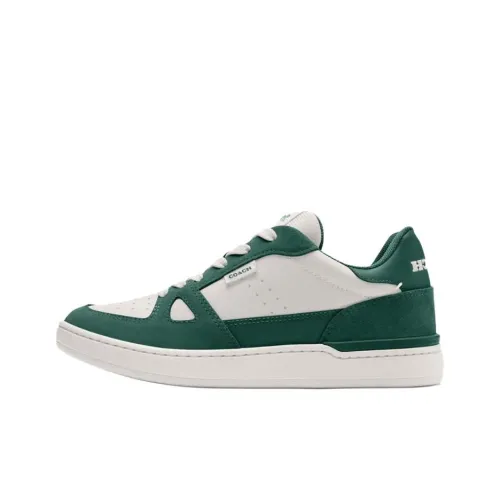 COACH Clip Court Low Top Skateboard Shoes Women's Green
