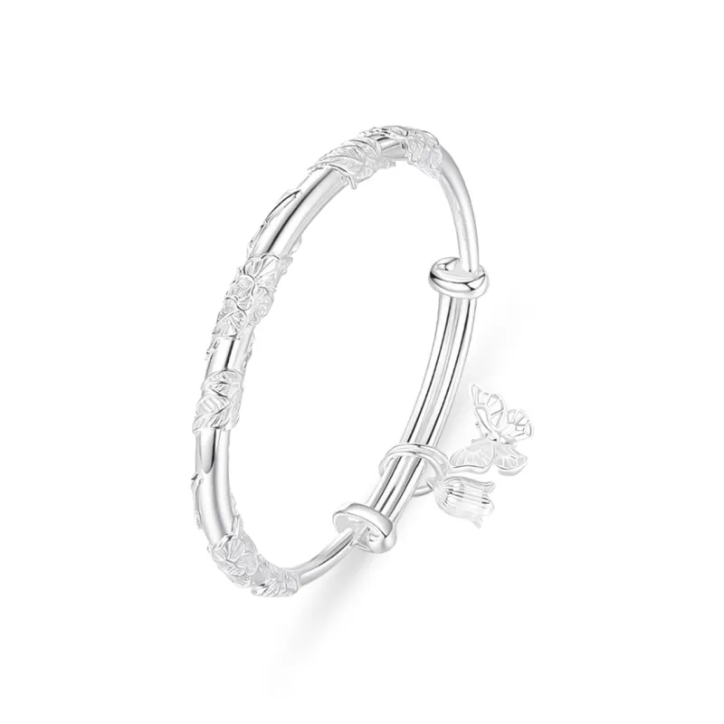 SHOIIIW S 999 Fine Silver Bangles Women's-8