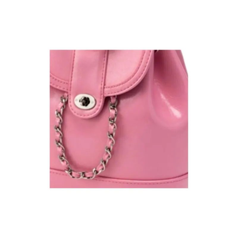 CARDINAL RED Cow Leather Backpack Regular Women's Pink-3