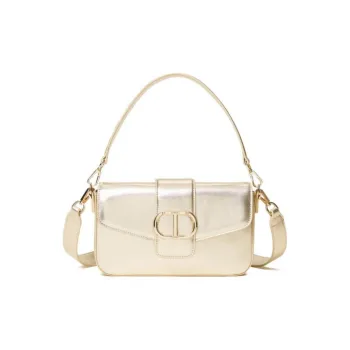 TWINSET MILANO Cow Leather Crossbody Bag Shoulder Bag Women's Gold