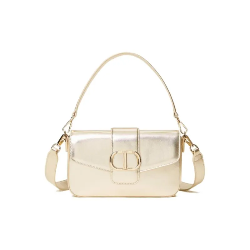 TWINSET MILANO Cow Leather Crossbody Bag Shoulder Bag Women's Gold-0