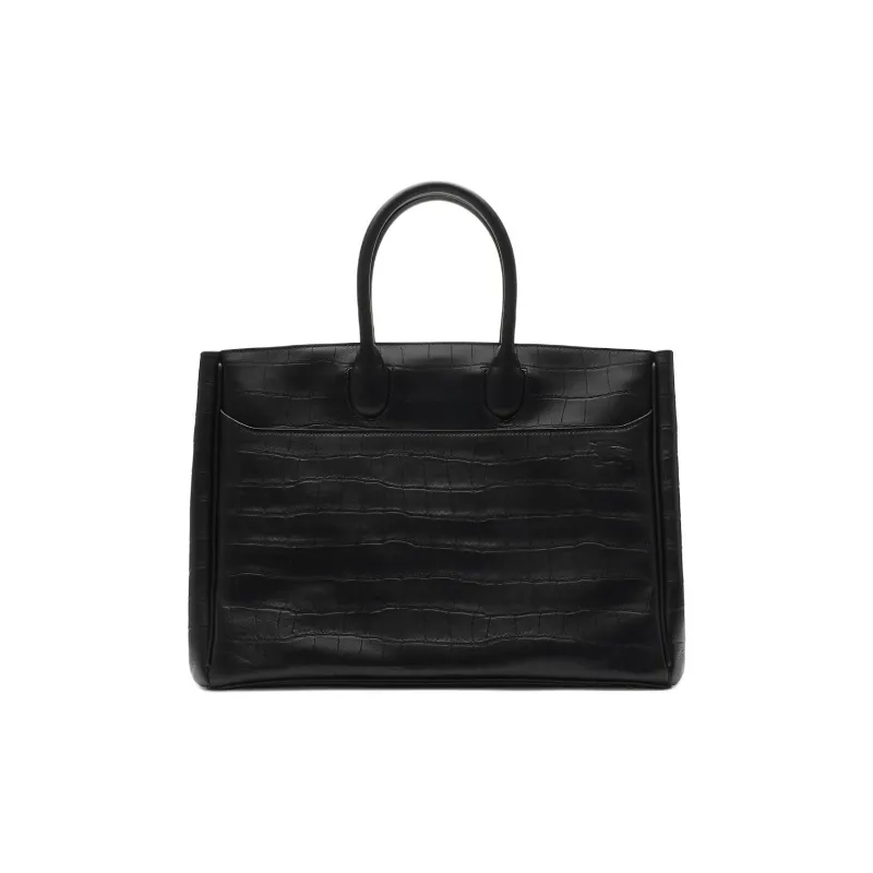 Burberry Lambskin Tote Bag Shopping Bag Shoulder Bag Crossbody Bag Handbag Medium Size Women's Black-2
