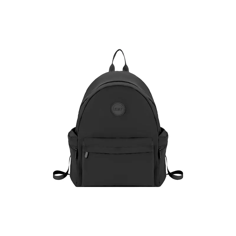 BSELEON Nylon Backpack Regular Unisex Light Gray/Black/Orange Red/Violet-2