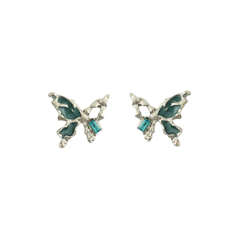 QIANFANGDAHUANGYE Oil Drip Stud Earrings Women's-0