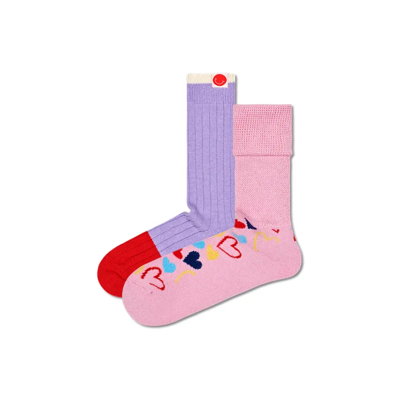 Happy Socks Mid Calf Socks Unisex 2 Pack-0