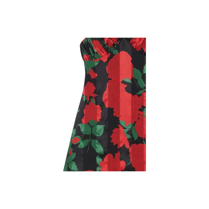 SAINT LAURENT Floral Printed Sleeveless Dress-7