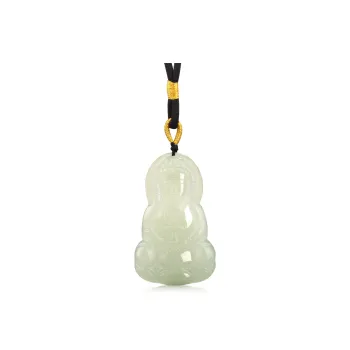 Lao Feng Xiang Hetian Jade Necklaces White Jade/Pale Greenish White Jade Unisex