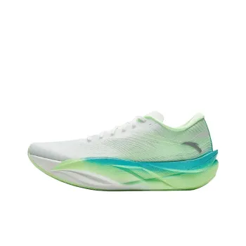 Anta C202 6.0 Cushioning, Slip Resistant, And Abrasion Resistant Low Top Carbon Plate Running Shoes Men's White Green