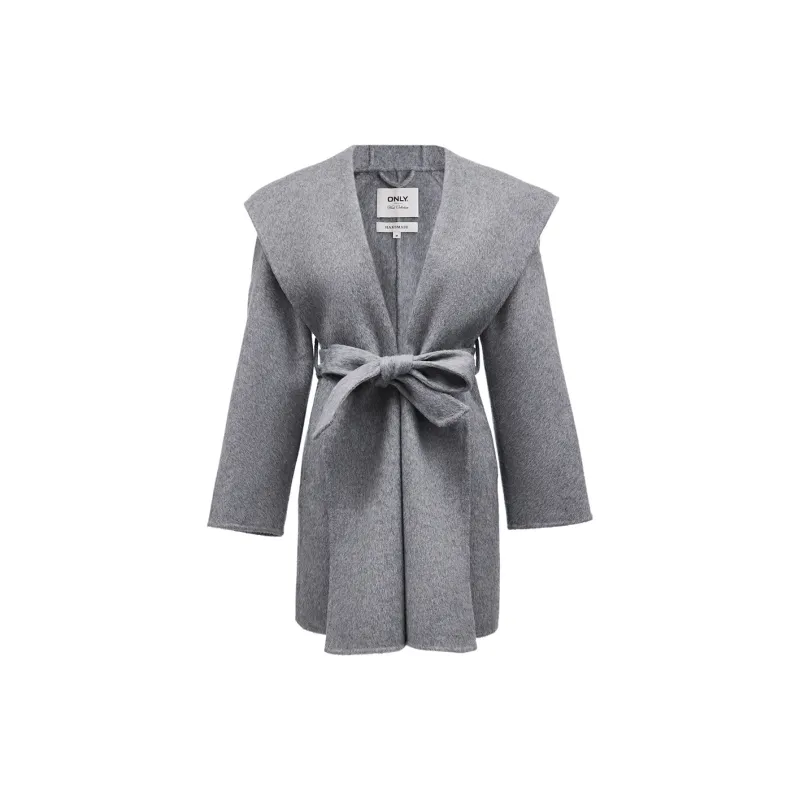 ONLY Coats Women's H0Z Lime Gray Heather Gray-0