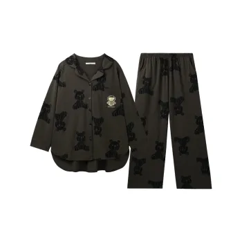 XIAFENYAN Pajama Set Women's Brown