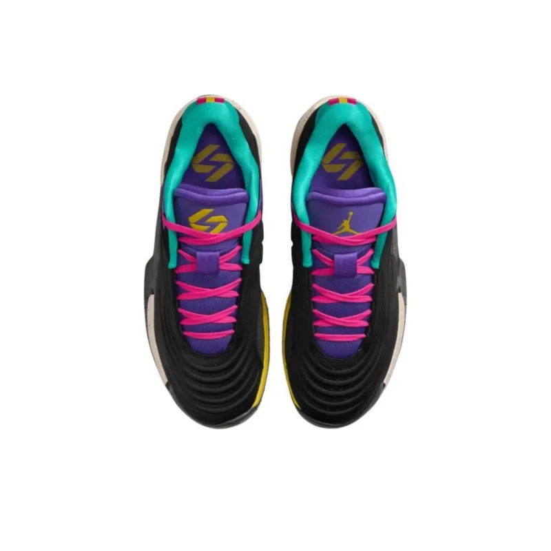 Jordan Luka 3 Anti-Slip Wear-Resistant Low-Top Basketball Shoes Unisex Black Purple-3