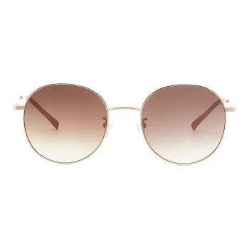 VERA WANG Metal Copper Recycled Polycarbonate Round Sunglasses Women's Gold