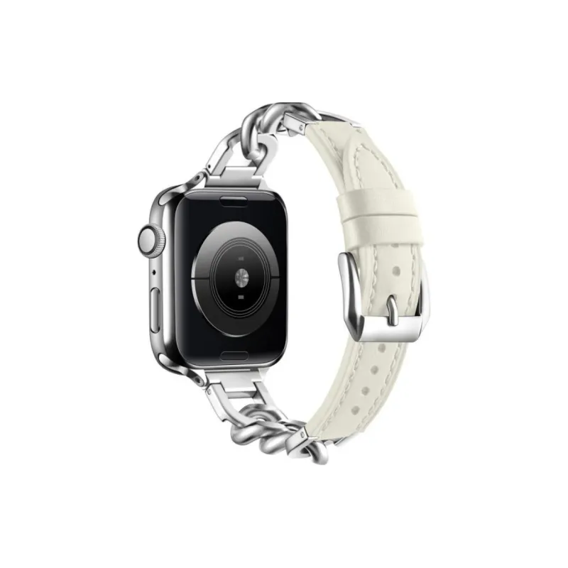 CHRROTA Compatibility Apple S10 Watch Single-Breasted Denim Chain Iwatch10 Strap S876 Watch Bands-6