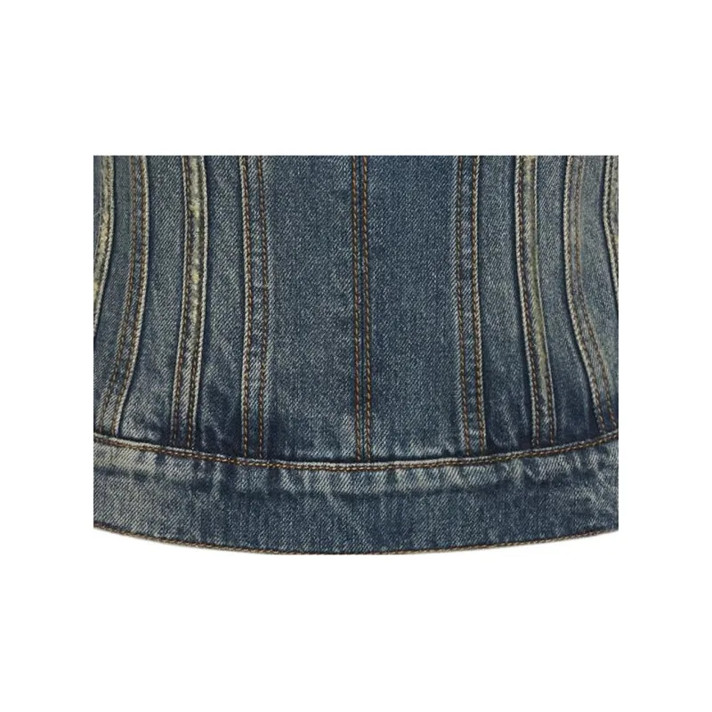 Alexander McQueen Bustier Denim Top-5