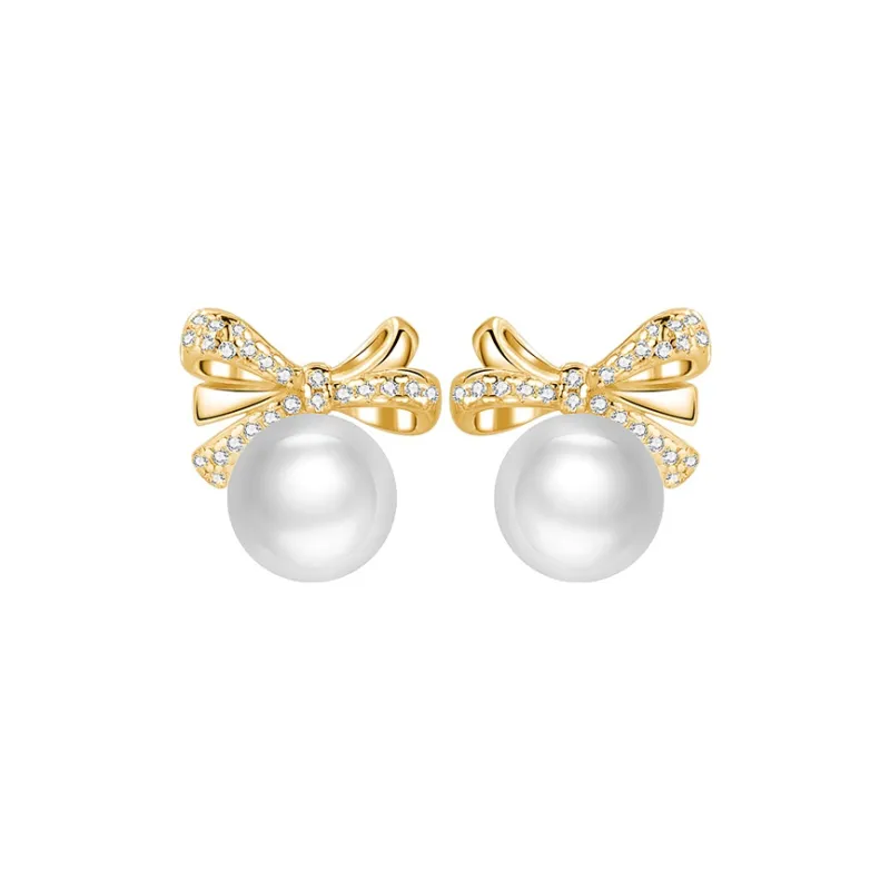 Qing Yi Freshwater Pearl Stud Earrings Women's-4