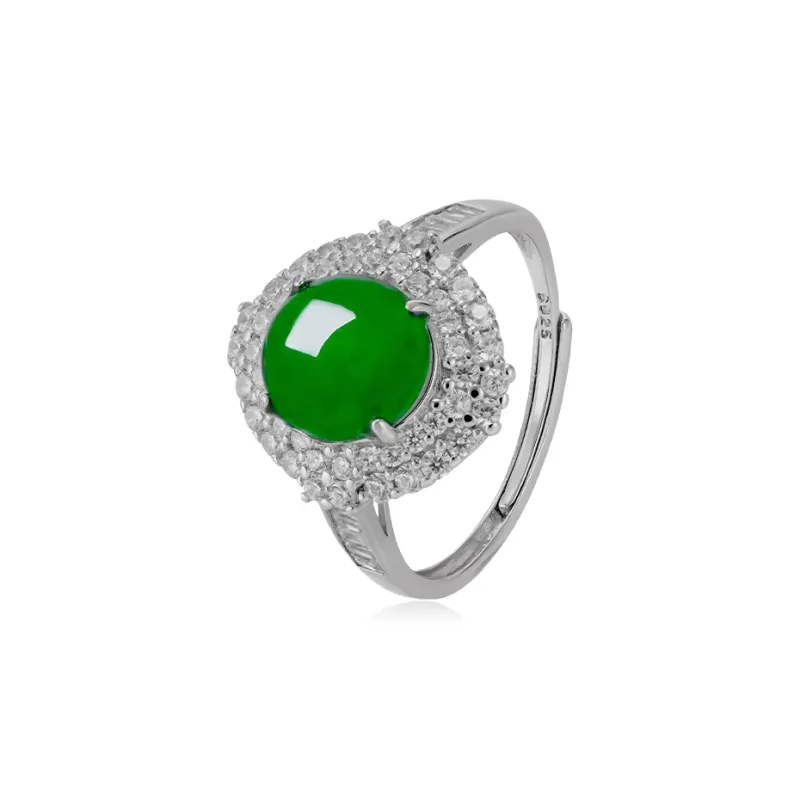 YUANYUXIANG Ice Glutinous Jadeite Rings Women's-0