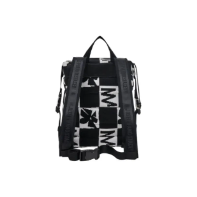 JOSEPH&STACEY Polyester Backpack Small Size Women's Black & White-2