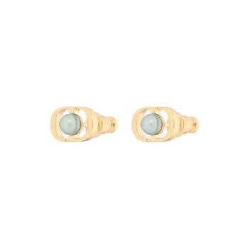 DIOR Resin, Metal Stud Earrings Women's Green