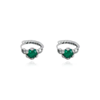 Shiban Copper Zircon Earrings Women's