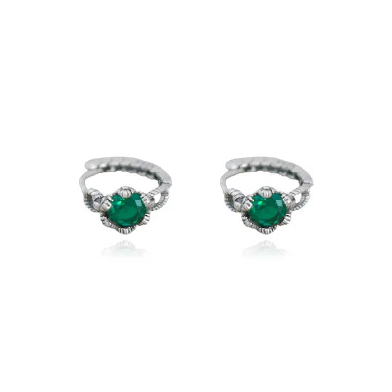 Shiban Copper Zircon Earrings Women's-0