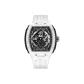 White Case White Dial White Rubber Strap