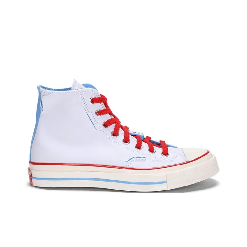 Converse CHUCK TAYLOR Anti Slip Wear Resistant High Top Canvas Shoes Unisex White Blue-1
