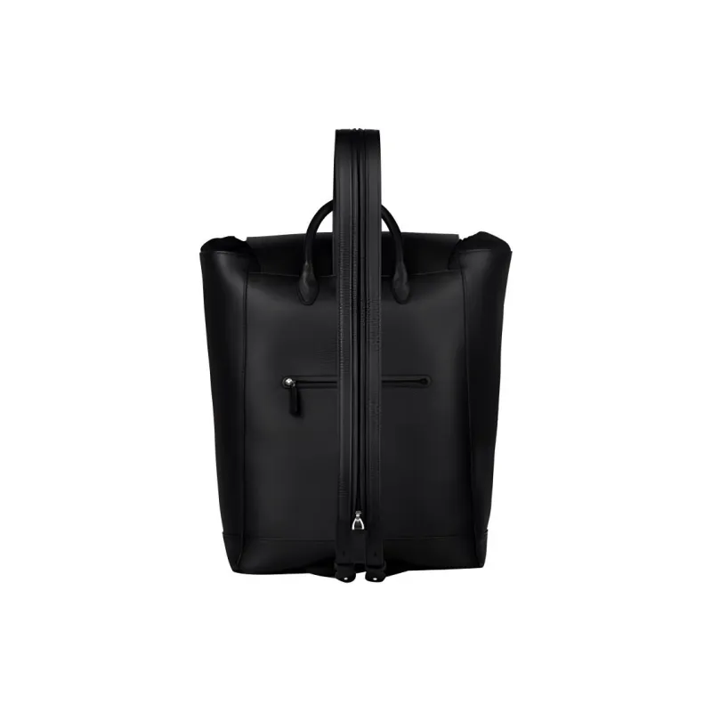 MONTBLANC Meisterstuck Grain Texture Leather Backpacks Medium Size Men's Black-1