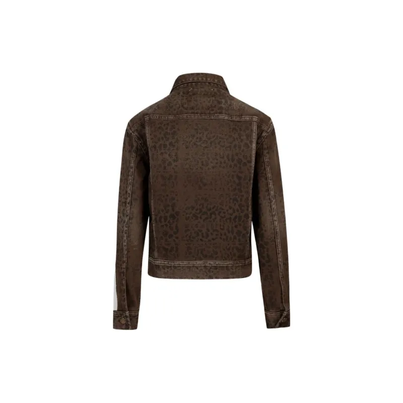 Golden Goose Leopard Pattern Denim Jacket-1