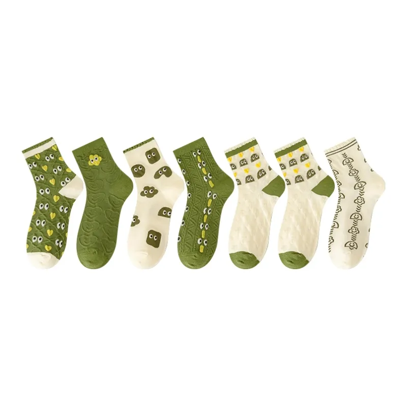 Lan Miao Mid-Calf Socks Women's 7 Pack-3