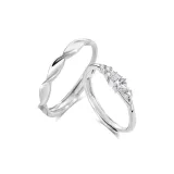 Mobius Couple Rings[Sterling Silver 999]