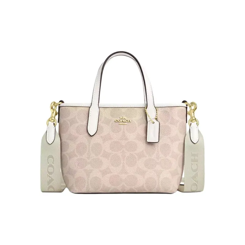 COACH City Coated Canvas Tote Bag Shopping Bag Crossbody One Shoulder Handbags Mini Women's Chalk-0