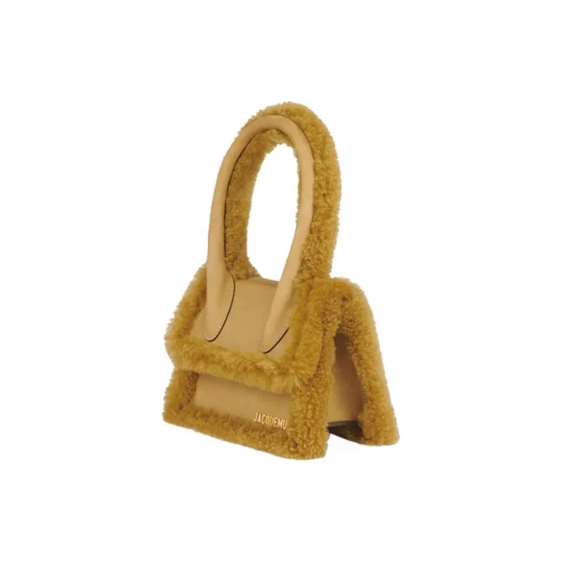 Jacquemus Wool Handbag Small Size Women's Khaki-2
