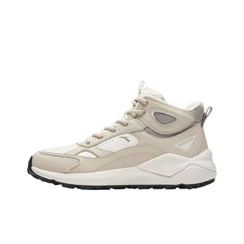 Anta Life Collection Slip Resistant Warm High Top Casual Shoes Women's Beige Khaki