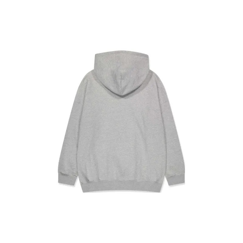 KIMHEKIM Heart Patch Oversized Hoodie Sweatshirt Unisex Grey/Gray-1
