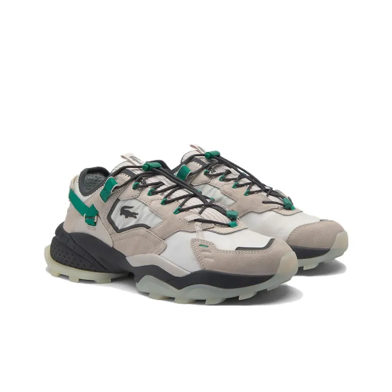 LACOSTE L-Guard Breaker Slip-Resistant Low-Top Casual Shoes Men's Beige Gray Green-1