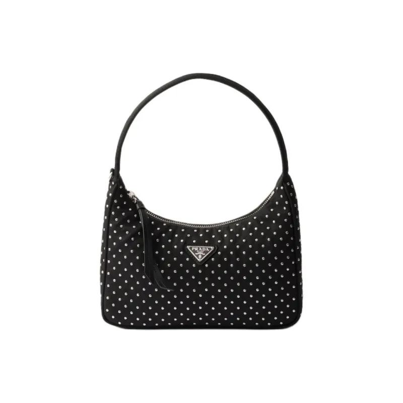 PRADA Recycled Nylon Handbag Shoulder Bag Mini Women's Black-0